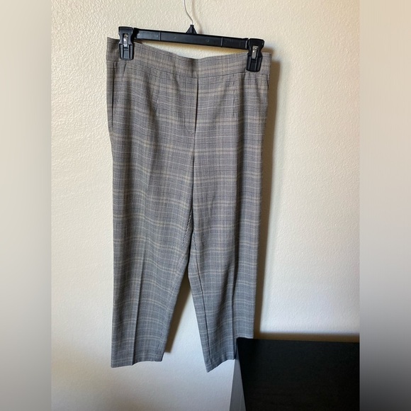 Babaton Aritzia Women’s Plaid Cohan Pants Trousers Black & Grey Size 4 Ankle - Picture 2 of 10
